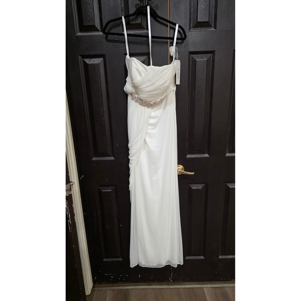 David's Bridal Strapless Gown Women 10 White New With Imperfections